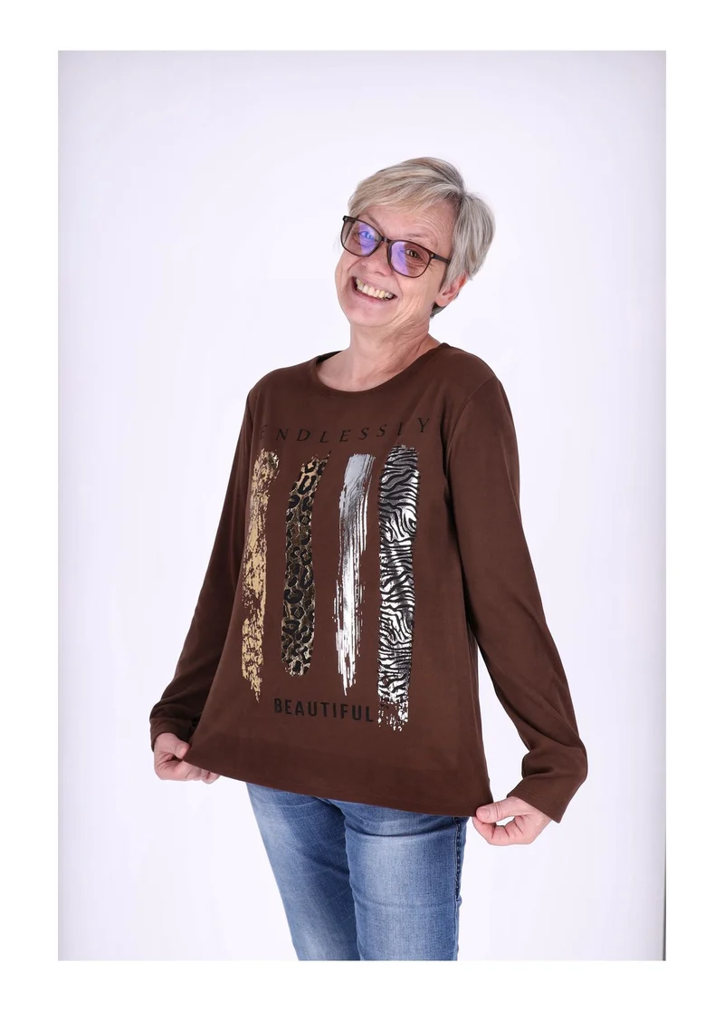 Splash of Color Damen Shirt Veloursoptik