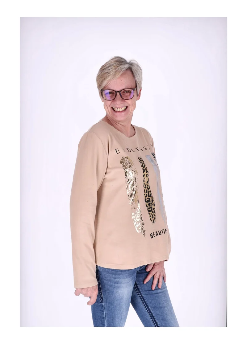 Splash of Color Damen Shirt Veloursoptik