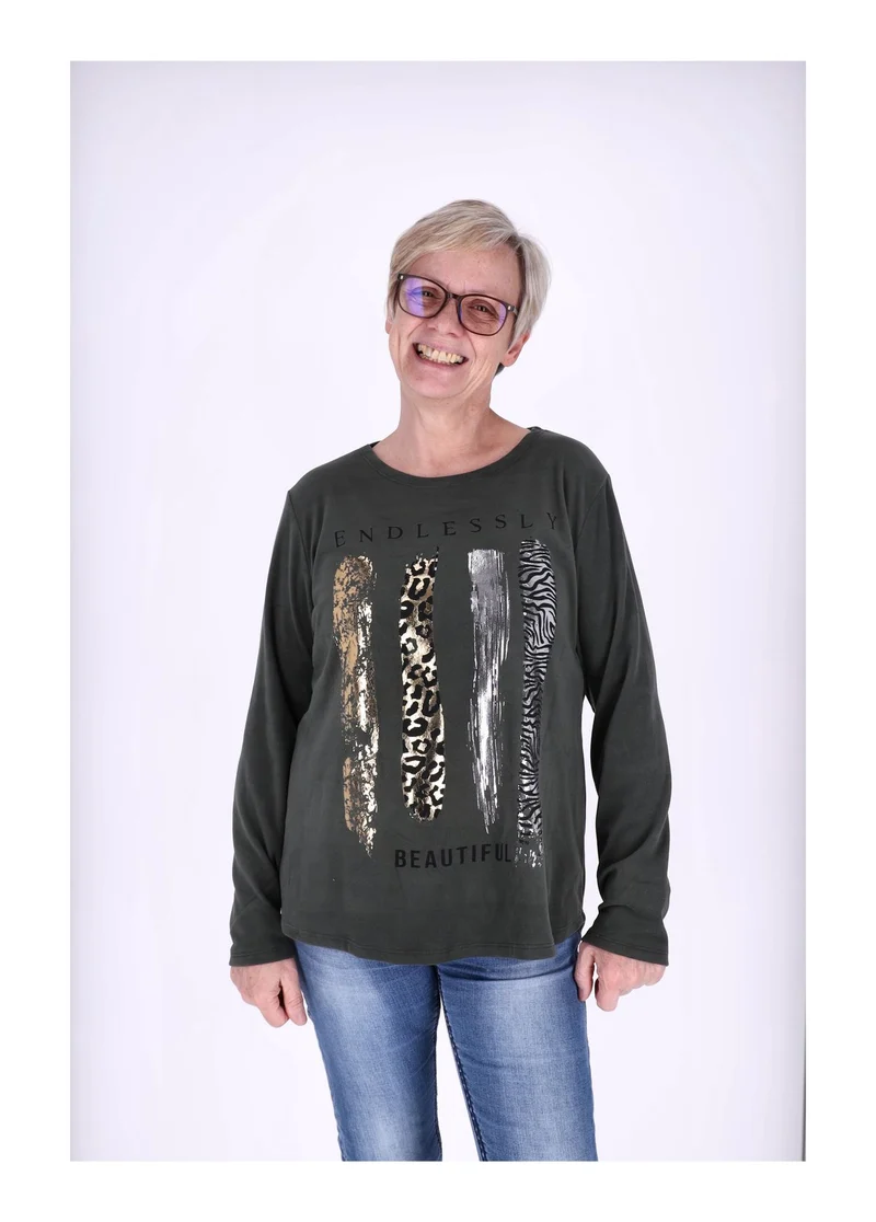 Splash of Color Damen Shirt Veloursoptik