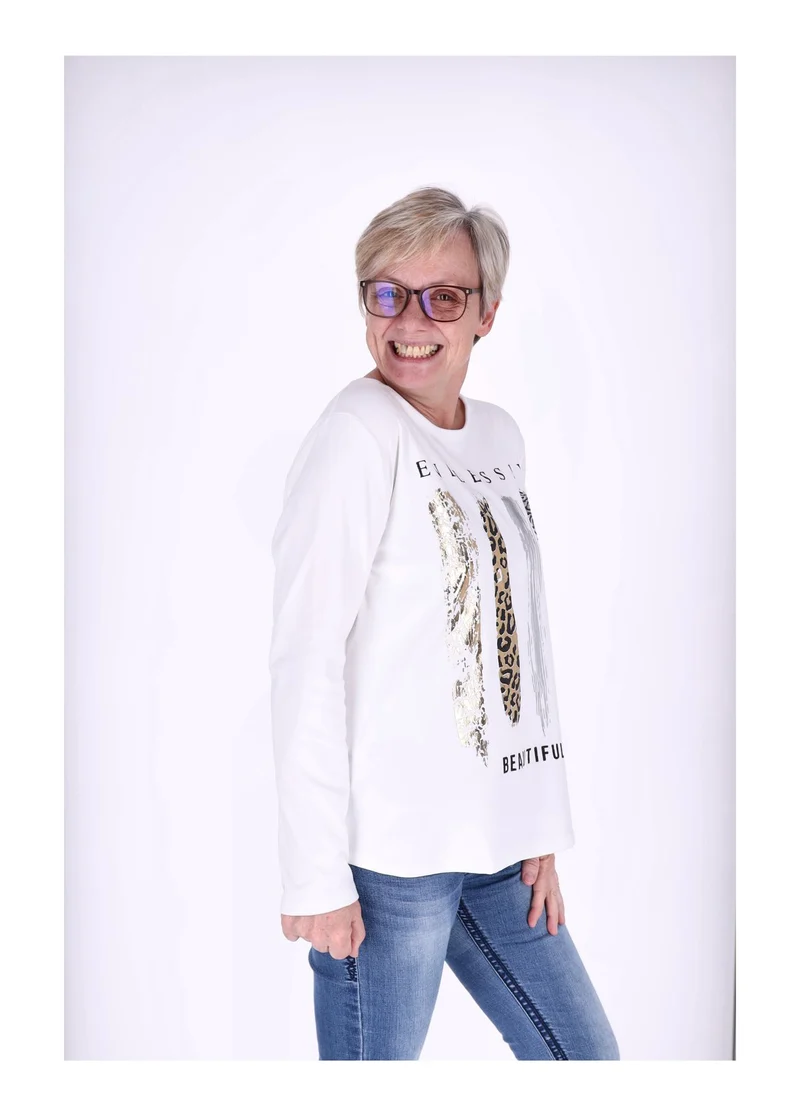 Splash of Color Damen Shirt Veloursoptik