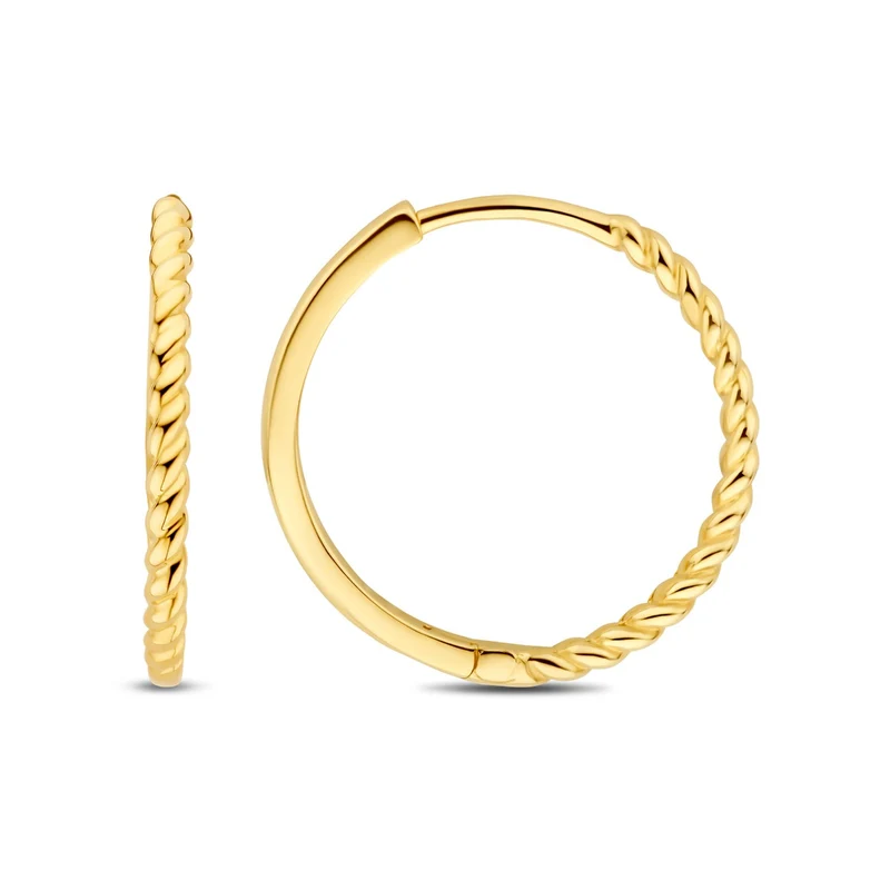 Beloro Jewels Della Spiga Giana 9 karat gold hoop earrings BO360093