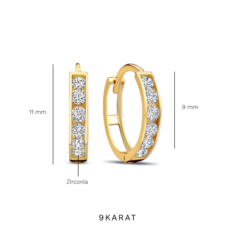 Beloro Jewels Monte Napoleone Stella 375er Gold Creolen BO360067