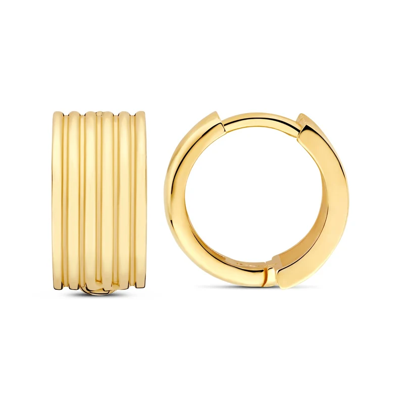 Beloro Jewels La Rinascente Amelie 9-karätige Goldreifen-Ohrringe BO360107
